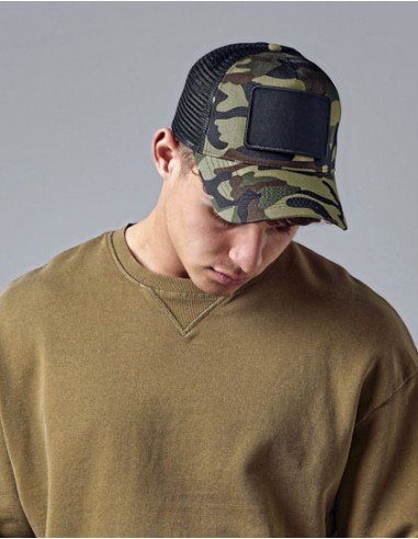 BEE-B641-Removable Patch Snapback Trucker